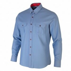 DI NERO MILANO Mens‎ Luxury Elegant Modern Formal Paisley Trim Shirt Size M